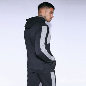 Sweat-shirt décontracté pour homme, style streetwear, coupe classique, motif à carreaux, 100% coton, imperméable, respirant, teinture unie, OEM personnalisé - Product Image 3