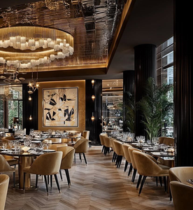 ชุดโซฟาหนังสไตล์โมเดิร์นพร้อมโต๊ะและเก้าอี้ไม้สำหรับร้านอาหาร คาเฟ่ โรงแรม และโครงการต่างๆ - Product Image 2