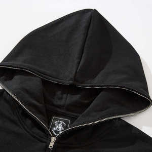 2025 vente chaude pleine fermeture éclair DTF sweats à capuche pour hommes manches côtes fin confortable coton polaire sweats à capuche - Product Image 3