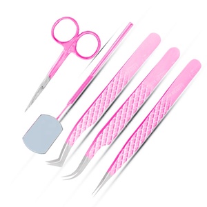 Pinzas de extensión de pestañas personalizadas a granel suministro personalizado accesorios de injerto de pestañas herramientas con etiqueta privada - Product Image 3