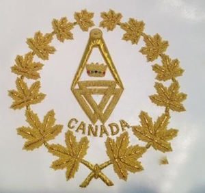 Royal Arch Past Grand First Principals Delantal con Hojas de arce y nombre Bordado a mano Delantales de diseño masónico de alta calidad - Product Image 5