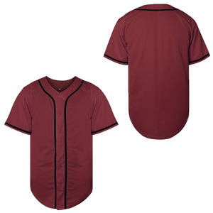 Venta al por mayor de ropa deportiva con logotipo bordado personalizado ropa de calle Hip Hop abotonada béisbol y softbol malla Jersey técnicas impresas - Product Image 1