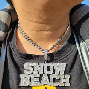 Colgante de letra de Hip Hop con nombre personalizado 3D inicial de fábrica, Diamantes de moissanita VVS chapados en oro, encantador religioso - Product Image 1