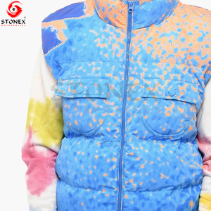 <b>Men's</b> Winter Sleeveless Puffer <b>Jacket</b> High Quality Heavyweight Polyester Customized Logo Shiny <b>Canvas</b> Fabric Warm Vest - Product Image 3