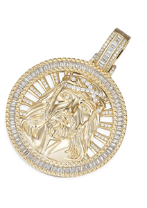 Pendentif Jésus Hip Hop en Moissanite Plaqué Rhodium avec Couronne d'Épines, Cadeau - Product Image 2