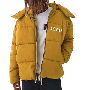 Veste matelassée d'hiver en toile avec logo personnalisé, coupe-vent, séchage rapide, imperméable, respirante, option grande taille pour hommes et femmes - Product Image 1