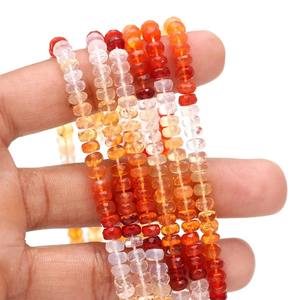 AA calidad Natural mexicano fuego ópalo facetado Rondelle cuentas sueltas piedras preciosas joyería moda mexicano ópalo piedra Mehrajudin cuentas - Product Image 3
