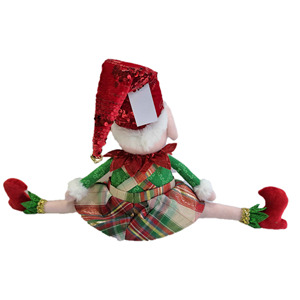 CK ชุดรูปแบบหลากสี47ซม. ผ้า Joeyeux Noel ตุ๊กตาเอลฟ์คริสต์มาสของตกแต่งในร่ม - Product Image 6