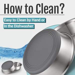 Cuenco para perros con logotipo personalizado, Base de goma antideslizante antioxidante, platos de alimentación para mascotas, comida, agua, cuenco de comida de Metal para perros de acero inoxidable - Product Image 6