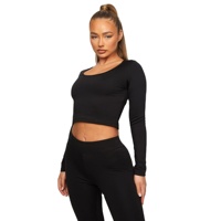 Camiseta sin mangas personalizada de talla grande, elástica, ajustada, informal, tipo camisola, de media manga, para fitness, entrenamiento, deporte, gimnasio, yoga, sexy, para mujer, top corto.