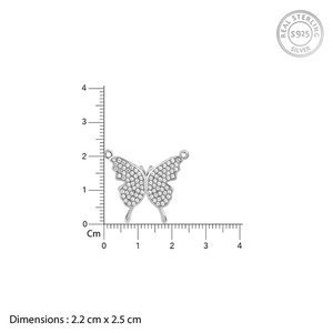 Collar mágico de mariposa de plata moderna con cadena de rodio de moda hermosa elección de joyería para niñas mujeres moda y regalo - Product Image 3