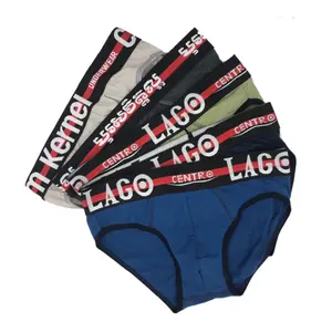 Cuecas triangulares de tecido de algodão para homens, cuecas e boxers absorventes de suor extremamente elásticos e macios, com parte traseira tecida