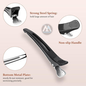 <span class=keywords><strong>Aimike</strong></span> 6 cái kẹp cắt tóc bằng silicon chuyên nghiệp dụng cụ nối tóc cắt tỉa cắt tóc không trượt không dấu vết vịt - Product Image 4