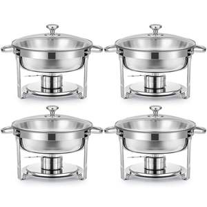 Plato de frotamiento de acero inoxidable de calidad superior con asas fuertes y soporte duradero perfecto para servicios de catering - Product Image 2