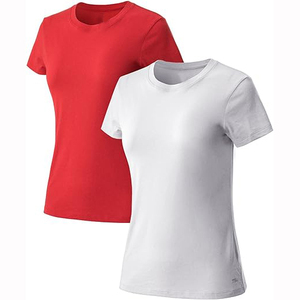 Camiseta de Verano para Mujer, Linda, Suave, de Seda/Algodón, Premium, Casual, Elegante, con Logotipo Impreso en 3D, Protección UV, Corte Ajustado - Product Image 1