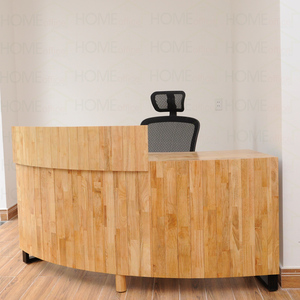 BLT68002-Durable Simple Curved AA Rubber Half <b>Compact</b> Reception <b>Desk</b> Modern Minimalist for Commercial Use Clinics Schools Spas - Product Image 6