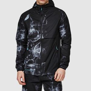 Personalizado de alta calidad 95% poliéster 5% Spandex chaquetas a prueba de viento tejido de cuatro vías estiramiento ropa deportiva chándales ligeros para hombres - Product Image 1