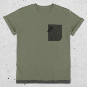 Venta al por mayor personalizado camiseta para hombre con bolsillo 100% algodón cuello redondo Jersey camiseta transpirable Casual personalizado camiseta de verano - Product Image 1