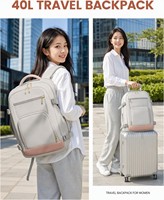 Sac à dos de voyage pour femme 40L, compartiment pour ordinateur portable, poche étanche, logo personnalisé, OEM, vente en gros