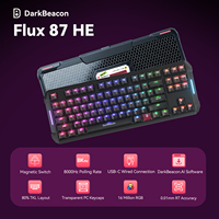 Teclado Mecánico con Cable Flux 87, Software de IA, 87 Teclas, Interruptor Magnético de Efecto Hall, Retroiluminación RGB, USB-C, Montaje Gasket, Rapid Trigger, SOCD Snap