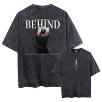 T-shirt graphique surdimensionné pour homme, 100 % coton, 350 g, style streetwear, délavé à l'acide, vintage, personnalisé, vente en gros OEM