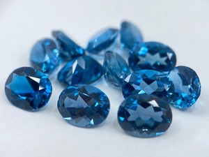 Pierres précieuses Mehrajudin pour topaze bleue, taillées en ovale à facettes, pierres brutes, tailles 3-12 carats, 5x7mm, 16x12mm, traitées par cirage/huile pour - Product Image 4