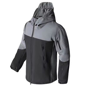 Veste tactique d'hiver pour homme OEM, softshell, imperméable, coupe-vent, respirante, grande taille, col montant, fermeture éclair, solide, randonnée - Product Image 4