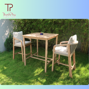 Conjuntos de jardín contemporáneo al aire libre gran valor ACACIA madera Bar Set Vietnam fabricante OEM ODM buen precio muebles contemporáneos - Product Image 1