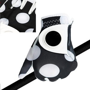 100% haute qualité femmes gauche droite gants de Golf Sublimation impression Sports de plein air gants réglables golfeur PU cuir - Product Image 5