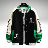 Nouvelle arrivée, veste varsity en toile pour homme, matériau authentique, haute qualité, personnalisable, doublure en polaire sur le devant, hiver, vente chaude, prix bas
