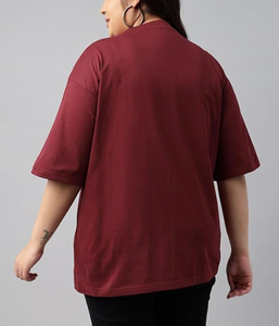 เสื้อยืดลำลองโอเวอร์ไซส์ของผู้หญิงเสื้อระบายอากาศได้ดีเสื้อผ้าสตรีทไซส์ใหญ่พิเศษผ้าฝ้าย100% - Product Image 3