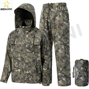 Combinaison de pluie pour homme, imperméable, respirante, durable, équipement de pluie pour la pêche, pliable pour la chasse, la randonnée, la course à pied, le vélo - Product Image 1