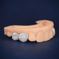 Personnalisé Hip Hop Grillz VVS Glacé Haute Qualité Moissanite Top 4 Bottom 4 Argent 925 Grillz Pass Diamant Test Fine Jewelry