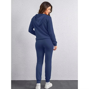 Chándal Informal con Capucha para Mujer, Talla Grande, Diseño de Moda, Estampado, 100% Algodón, Felpa, Transpirable, para Invierno - Product Image 6