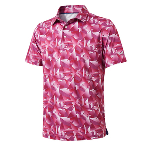 Polo de sport en polyester et élasthanne de haute qualité, impression par sublimation tricotée sur mesure pour polos de golf pour hommes, coupe douce et respirante - Product Image 5