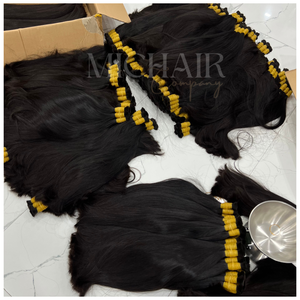 Extension de cheveux en vrac Extensiones De Cabelo Humano non traités lisse Megahair vente en gros 100% cheveux humains - Product Image 3