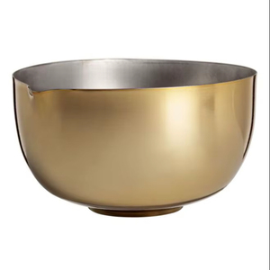 Tazón de Diseño Maravilloso de Acero Inoxidable Color Dorado, Tazón Decorativo con Acabado Dorado y Diseño Curvo para Servir - Product Image 1