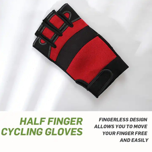 Gants de cyclisme en cuir de haute qualité à deux couches, demi-doigts, avec fermeture à crochet, personnalisation du logo, Soccer Max Pro Florida US Wholesale - Product Image 6