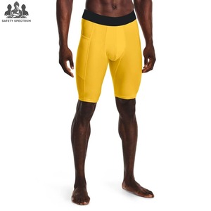 Customized Logo Adult Size <b>Men</b> Sporty Mid <b>Compression</b> <b>Shorts</b> Elastic Waist Active Wear Solid Eco-Friendly Breathable Quick Dry - Product Image 3
