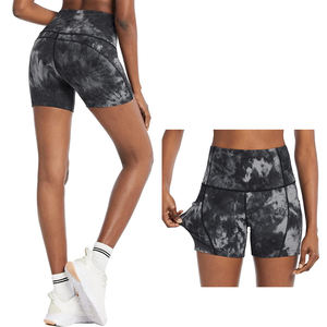 Pantalones cortos calientes para mujer, cintura alta, cintura elástica, transpirables, de secado rápido, ajustados, pantalones cortos de entrenamiento, Control de barriga, bicicleta, gimnasio, atléticos - Product Image 3