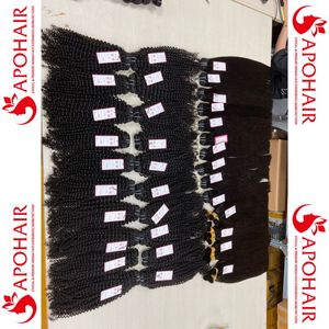 Venta al por mayor Kinky Curly Natural Bundles extensiones de cabello de trama Vietnam cabello humano Sin enredos sin desprendimiento Cutícula alineada cabello virgen - Product Image 6