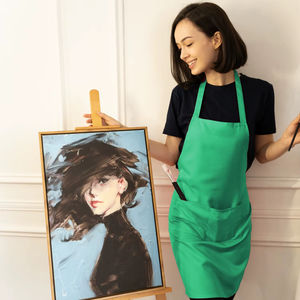 Tablier de cuisine sans manches 100 % polyester non tissé, respirant, écologique, anti-humidité, avec poche avant, pour la restauration - Product Image 3