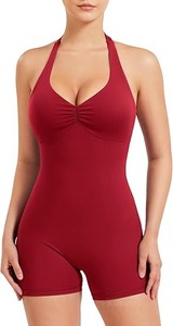 2025 entrenamiento sin costuras Yoga gimnasio Bodycon mamelucos Sexy Racerback Control de barriga sujetador acolchado traje cómodo correr Yoga chándal - Product Image 6