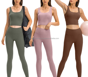 New Women's Yoga Set 100% Cotton Breathable Solid Pattern Customizable High Quality Trending Fashion Price - Product Image 5