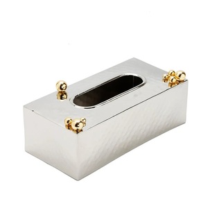 Rectangle Shape Brass <b>Tissue</b> <b>Paper</b> Holder for Home and Office Tabletop Decoration Golden Finished <b>Tissue</b> Boxes - Product Image 6