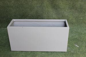 High Quality Modern FRP Square Planter Grey Color Smooth Finish Fiberglass Pot for Home Office Indoor <b>Outdoor</b> Use - Product Image 3