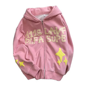 100% algodón personalizado Puff impresión de gran tamaño pulóver Sudadera con capucha para hombres transpirable Multicolor sudadera bordado Logo primavera - Product Image 1