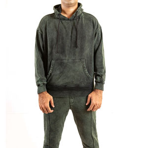 Sweats à capuche unisexes, survêtements délavés à l'acide, jogging avec logo personnalisé, ensemble avec motif solide, survêtement d'hiver pour hommes, 2026 - Product Image 6