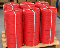 PROVINA Venta al por Mayor, Cinta Texturizada de Hilo Crudo Rojo 100% Poliéster de Alta Tenacidad y Ecológica, 250kg-5000kg, 25mm-50mm