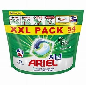 Para Ariel All-in-One Pods Detergente 45 Cápsulas de plástico para una potente eliminación de manchas Limpieza profunda Frescura en cada lavado - Product Image 1